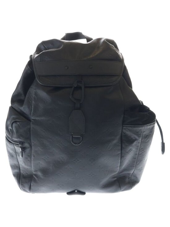 Louis Vuitton Monogram Shadow Discovery Backpack Black Leather